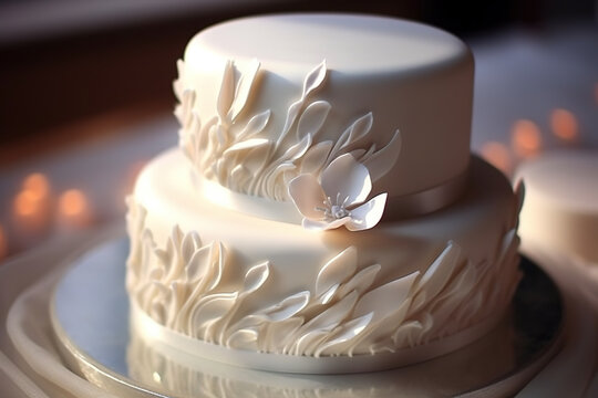 Beautiful Modern And Minimalist Wedding Cake