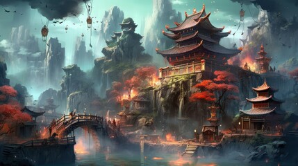 Chinese Style Fantasy Game Artwork