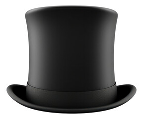 Cylinder black top hat isolated. Generative AI.