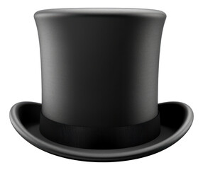 Cylinder black top hat isolated. Generative AI.