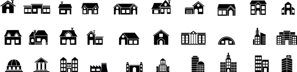 House and building icon set
