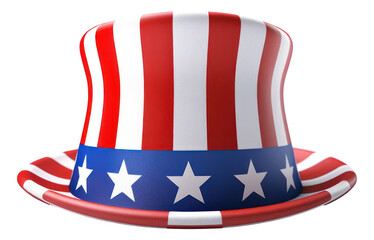 Uncle Sam's hat isolated. Generative AI.