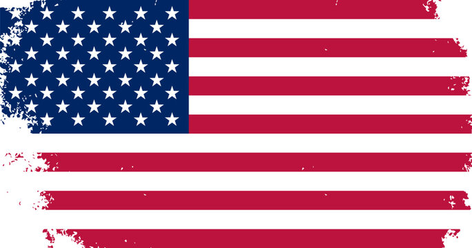 usa flag with grunge texture