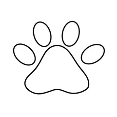 Outline, line, hand drawing , icon , element, dog's feet, Cat paint 