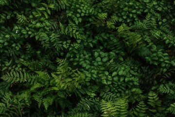 Beautiful forest herbal seamless pattern. Wild green plants endless texture. Nature background. AI generative image.
