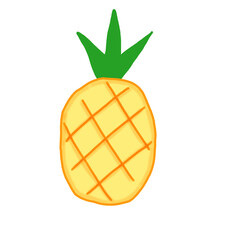 pineapple on a white background