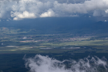clouds over the valley