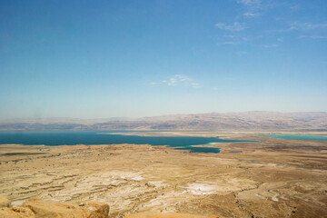 view from the desert and sea
