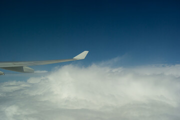 airplane in the clouds