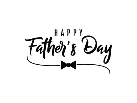 Happy father's day text decorated with hat