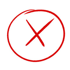 Obraz premium Wrong mark