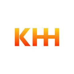 creative initials letter logo concept. KHH letter design.KHH letter logo design on black background.