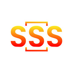  initial letter logo, symbol, letter mark, business, typography, flat, minimalist, brand,geometric, isolated,SSS three-letter circle iconic logo design vector template, monogram, abstract, wordmark, 