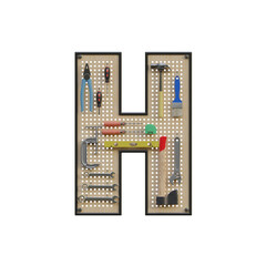 Industrial Tools 3D Alphabet or PNG Letters