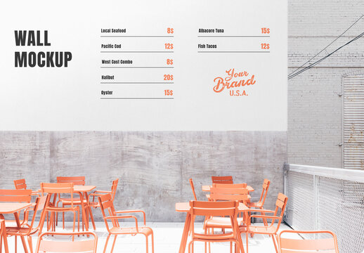 Restaurant Wall Mockup