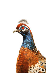Fototapeta premium Pheasant portrait on transparent background