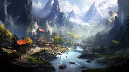 Beautiful Scenery Game Art