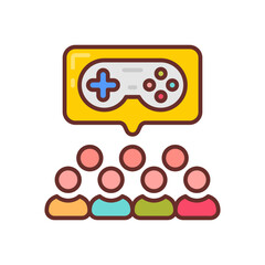 Esports communities icon in vector. Illustration