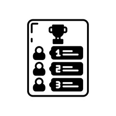 Esports leaderboard icon in vector. Illustration