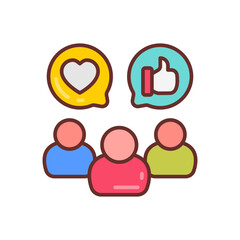 Esports fan engagement icon in vector. Illustration