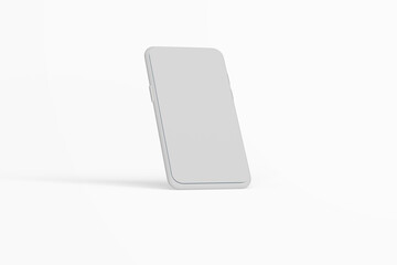 Phone clay mockup on white backgrounds