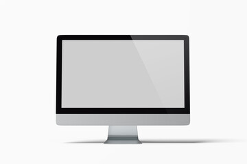 Desktop screen or imac mockup on white background