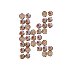 Coffee & Cupcake 3D Alphabet or PNG Letters