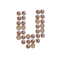 Coffee & Cupcake 3D Alphabet or PNG Letters