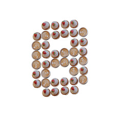 Coffee & Cupcake 3D Alphabet or PNG Letters