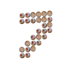 Coffee & Cupcake 3D Alphabet or PNG Letters