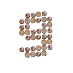 Coffee & Cupcake 3D Alphabet or PNG Letters