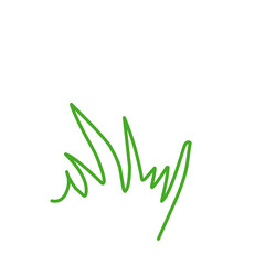 Green Grass Line Sketch