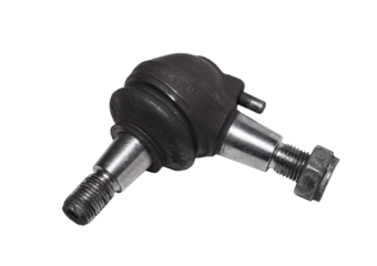 Ball joint on the arm of the car, part of the front suspension of the vehicle for repair and replacement in a vehicle repair shop. Spare parts catalog.