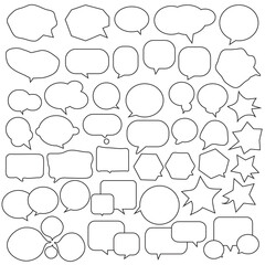 Fototapeta premium Set of comic speech bubbles