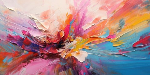 Vibrant Abstract Painting - AI Generated