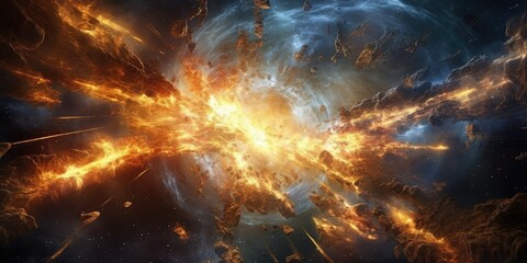 Supernova Explosion in Distant Galaxy - AI Generated
