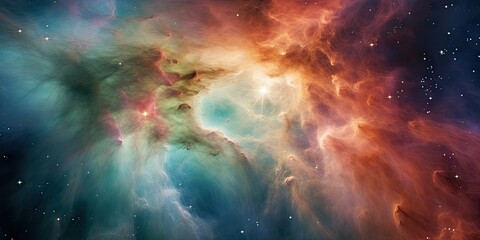 Obraz na płótnie Canvas Detailed View of Orion Nebula - AI Generated
