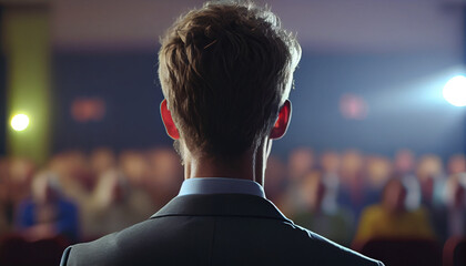 Back view of a Young men engaged in a heartfelt Ai generated image