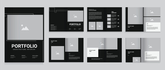 Architecture or interior portfolio professional portfolio design template