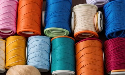 Multicolored sewing threads