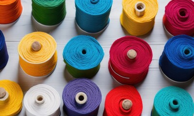 Multicolored sewing threads