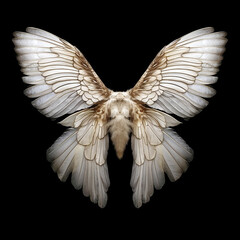 Obraz na płótnie Canvas white feather wings, Generative AI