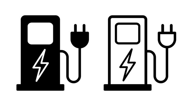 ikona ładowania pojazd&oacute;w elektrycznych