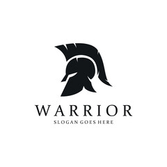 Spartan Helmet Creative Logo Icon