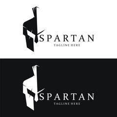 Spartan Helmet Creative Logo Icon