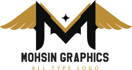 Letter MG logo luxury mockup