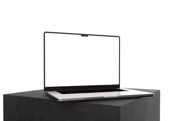 Screen Replaceable Laptop Device Mockup with White Background