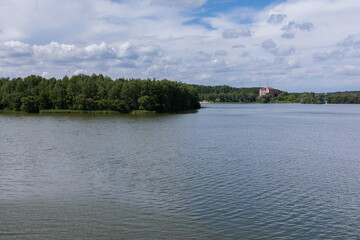 Obraz premium Landscape, view of the lake and the shore. Background for design