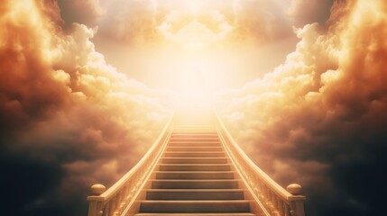 Stairway to paradise. A sense of aspiration, growth and enlightenment. Generative AI