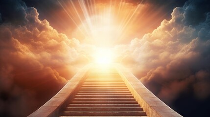 Stairway to paradise. A sense of aspiration, growth and enlightenment. Generative AI